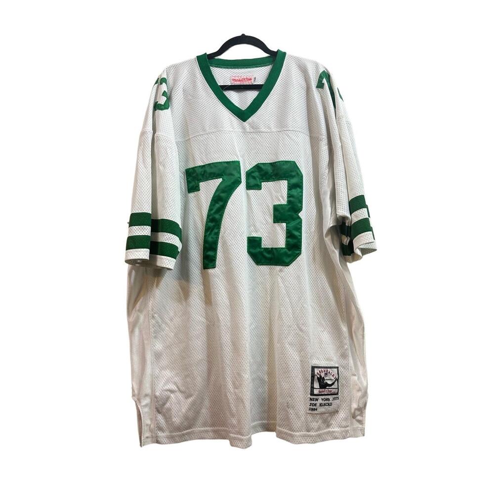 Mitchell & Ness Throwback New York Jets Klecko 1984 Sz 54 White Football  #73 - Picture 11 of 13
